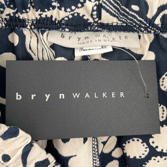 Bryn Walker Fiori D Acqua Floral Print Jacquard Stretch Cop Pants Size XXS - Picture 6 of 7
